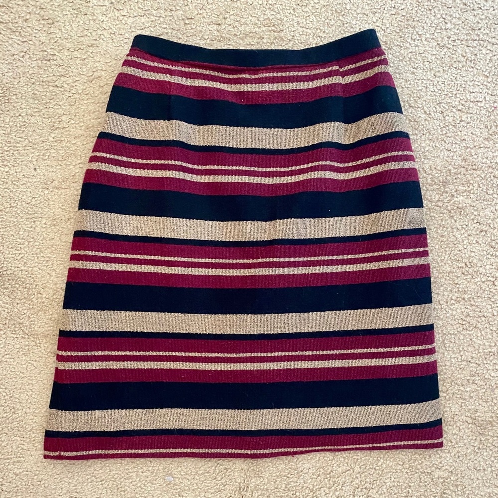 Vintage Multicolor Striped Pencil Skirt